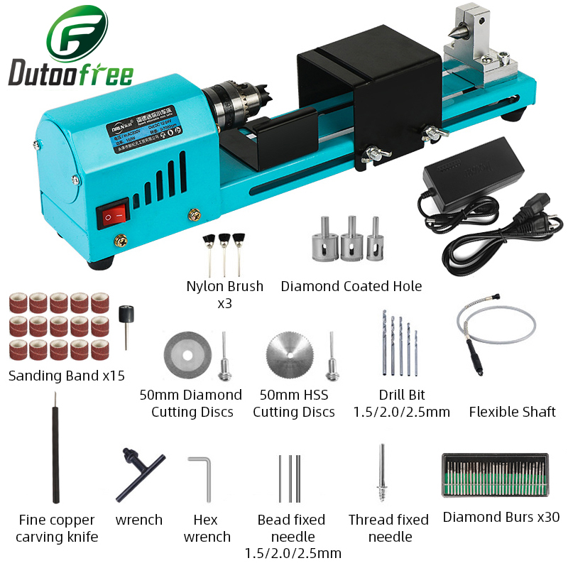 Brake Drum Lathe - 1 takım 150W Mini ahşap torna