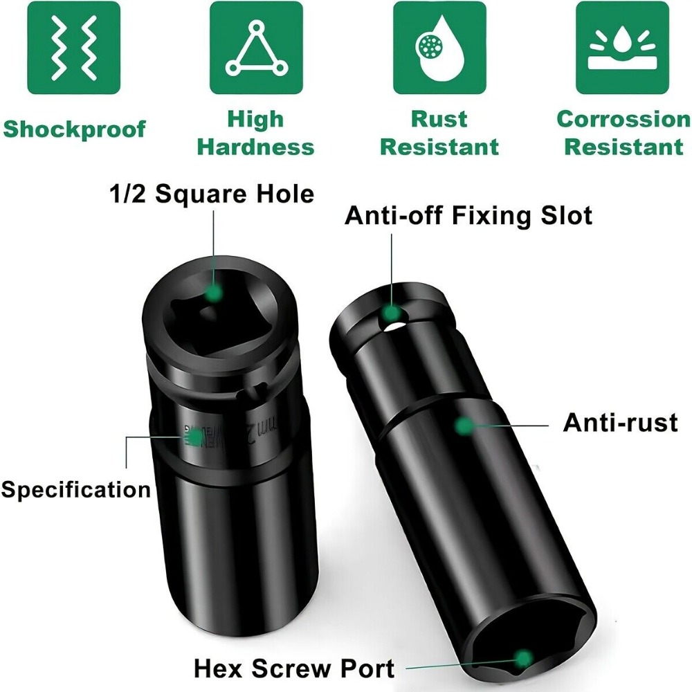 1/2 inç sürücü 6 noktalı darbe - Pneumatic Impact Wrench incelemesi ve fiyatı