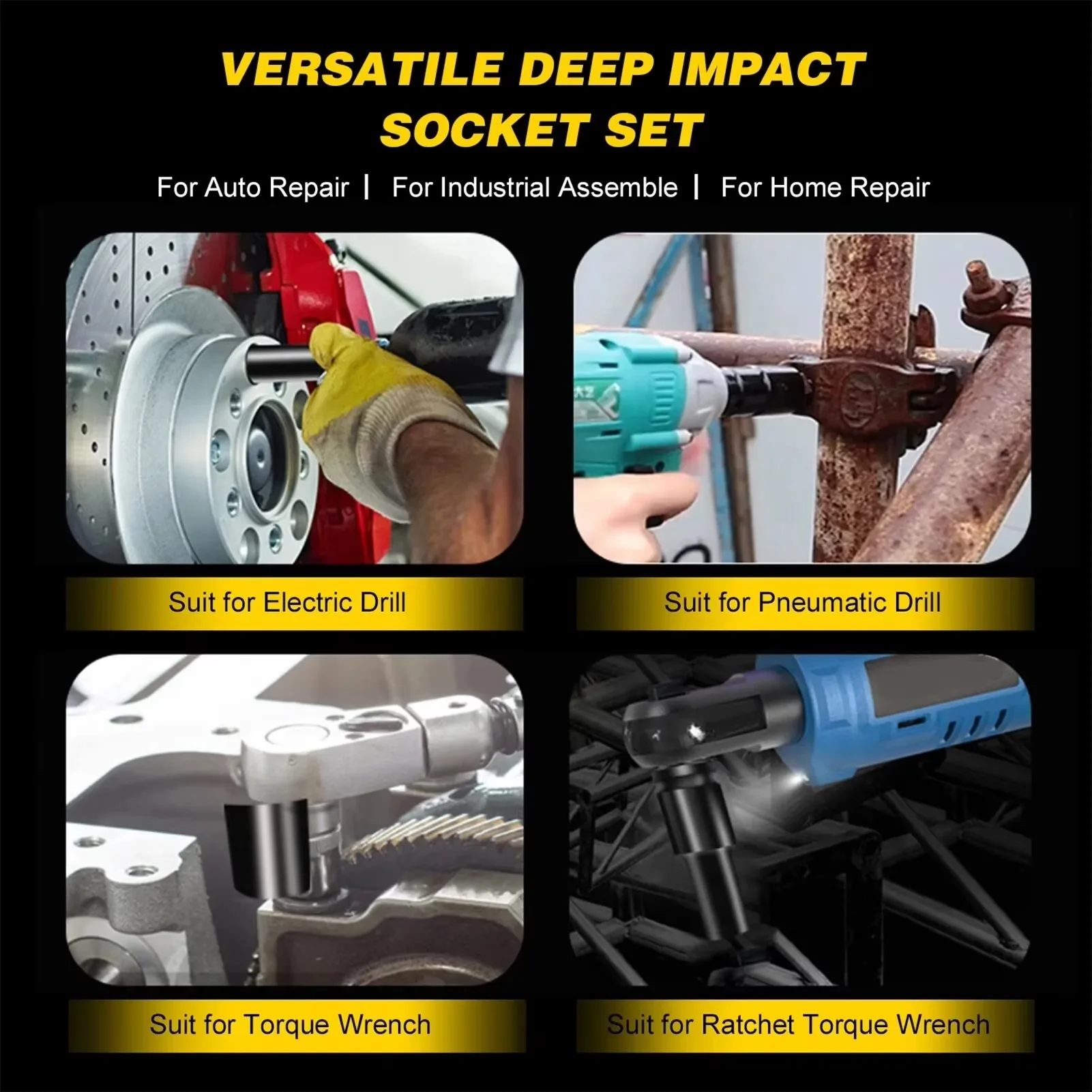 10 Parça Metrik Darbeli Soket  - Pneumatic Impact Wrench incelemesi ve fiyatı